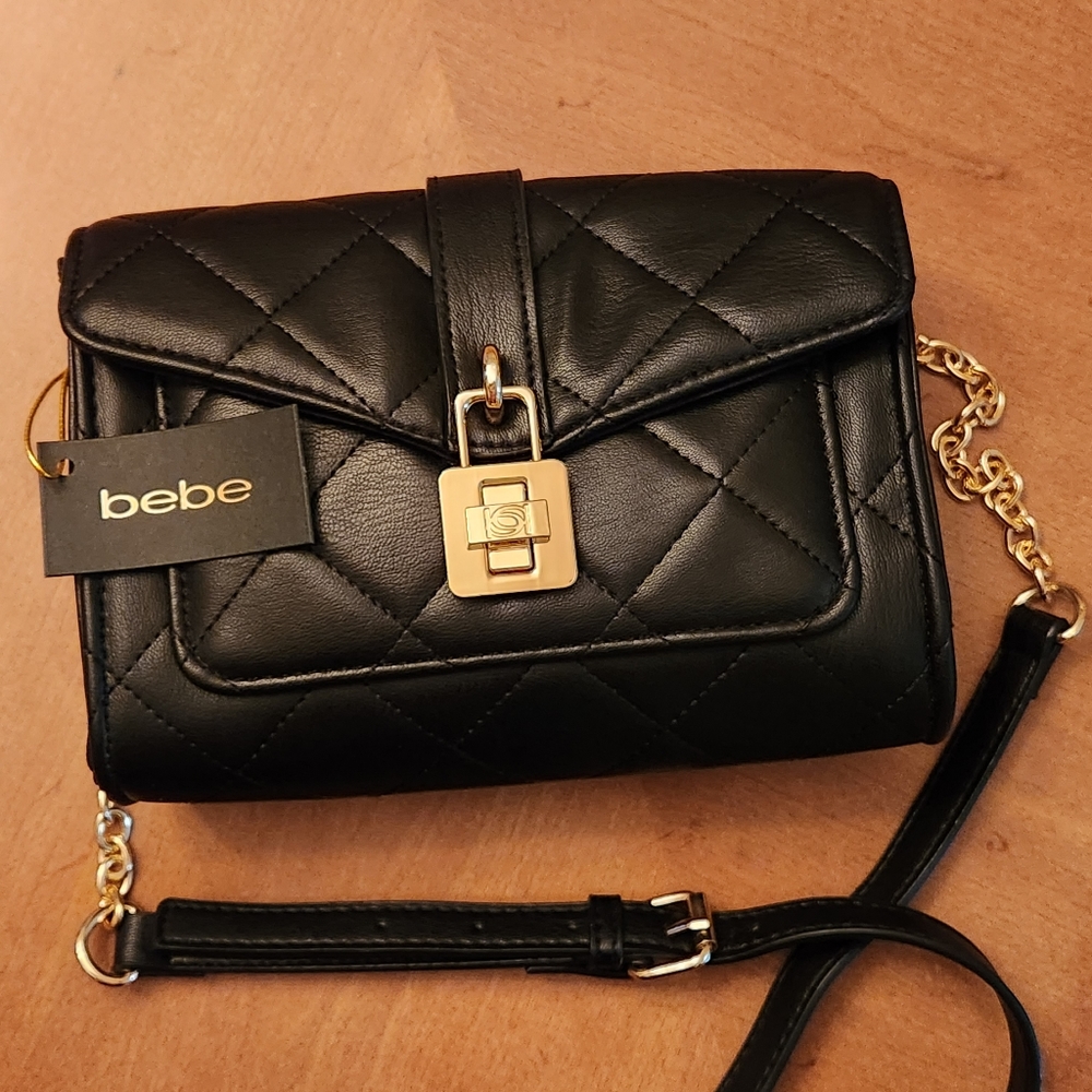 bebe Black Crossbody purse NWT